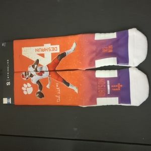 (NWT) Strideline Clemson Deshaun Watson Crew Socks Men's 8-12 Women's 9-13